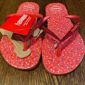 Havaianas Red Flip Flops Size 5/6